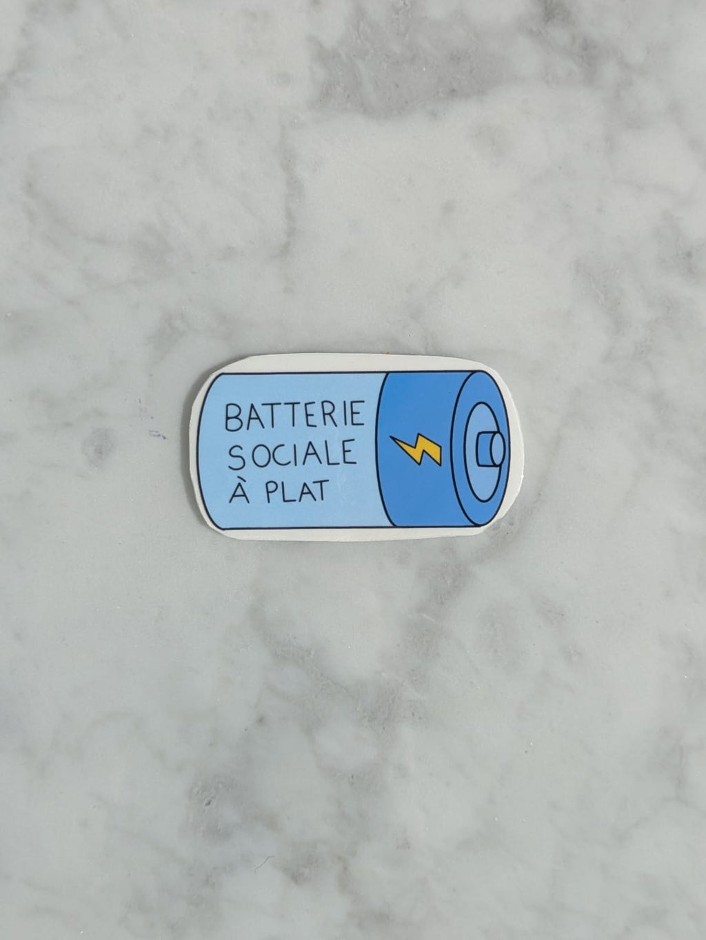 Sticker Grand I Batterie sociale à plat