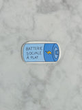Sticker Grand I Batterie sociale à plat